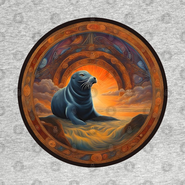 Dreaming Seal Sunset by 2HivelysArt